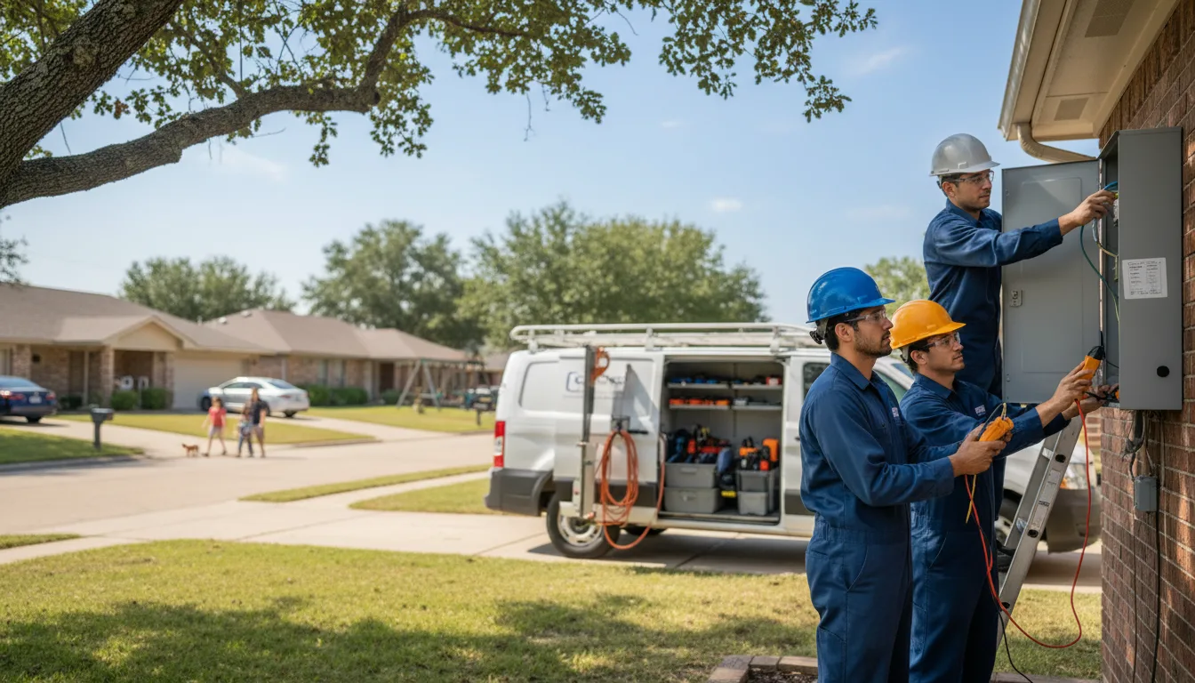 Certified electrician providing emergency electrical services in Lawn, TX